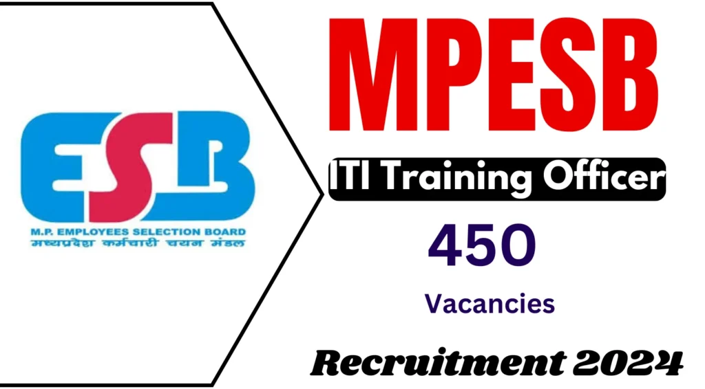 MP ITI Training Officer Recruitment 2024: Apply for 450 Vacancies in Technical Roles