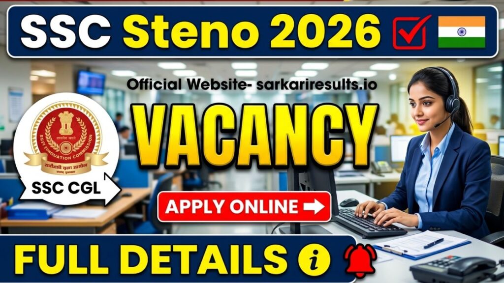 SSC Stenographer Recruitment 2026