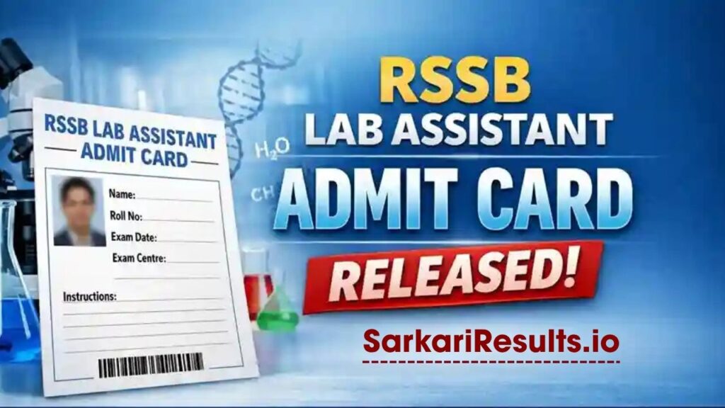 RSSB Lab Assistant Admit Card 2026