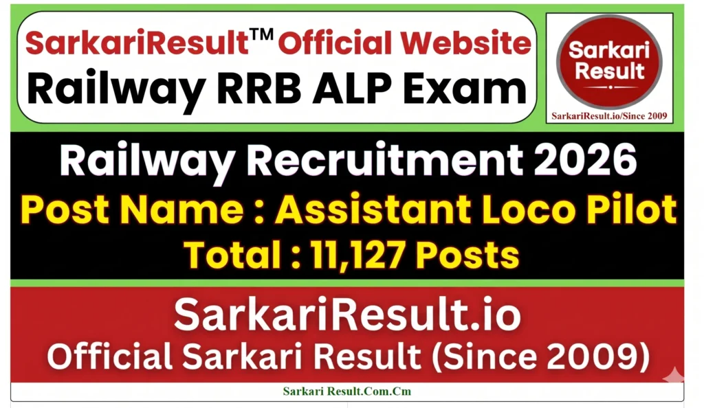 Railway RRB ALP Recruitment 2026